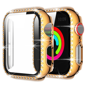 Cubierta de cristal + reloj para <span class=keywords><strong>Apple</strong></span> <span class=keywords><strong>Watch</strong></span> S10 45mm 41mm 40mm <span class=keywords><strong>44mm</strong></span> 42mm Bling Case Diamond Bumper <span class=keywords><strong>Protector</strong></span> para IwatchSE 9 8 7 6 5 4 3 2 - Product Image 5