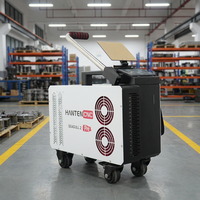 Machine de nettoyage au laser à fibre pulsée HANTENCNC 200W 300W, refroidissement par air, élimination de la rouille, décapage de la peinture, nettoyage du métal, de la pierre et du bois
