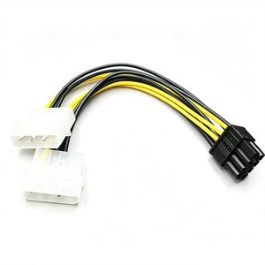 <span class=keywords><strong>สาย</strong></span>อะแดปเตอร์แปลงไฟ GPU แบบ Dual 4 <span class=keywords><strong>Pin</strong></span> Molex เป็น <span class=keywords><strong>8</strong></span> <span class=keywords><strong>Pin</strong></span> PCIe สำหรับ<span class=keywords><strong>การ์ด</strong></span><span class=keywords><strong>จอ</strong></span> - Product Image 1