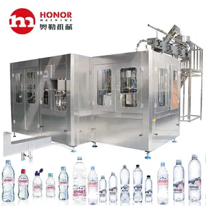 Easy To Operate 18 Heads 0.35~1.5L Automatic Liquid Bottles Water Filler Filling Machine