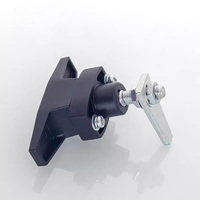 Serrure de poignée Longyu MS101 convertible en serrure à 3 points, en alliage de zinc, grade 1 ANSI, 2 clés, finition noire pour porte