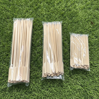 Lot de 50 brochettes jetables en bambou pour hamburgers, sandwichs et grillades, personnalisables