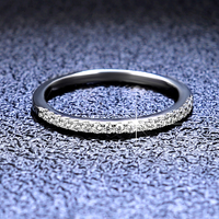 Cincin Tunangan Mewah 1 Karat Model Baru Perak Sterling 925 Berlapis Emas 18K dengan Setting Prong untuk Wanita