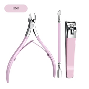 Ensemble de soins des ongles 3 pièces, pince à cuticules, pousse-cuticules, éliminateur de peaux mortes, kit d'outils de manucure et de pédicure portable - Product Image 6