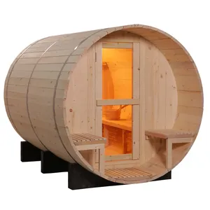 Nuova Sauna tradizionale a vapore per esterni in legno di pino canadese