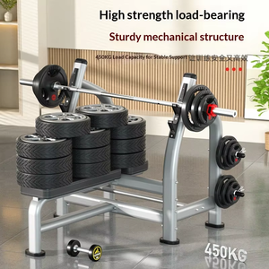 Panca Regolabile Commerciale <span class=keywords><strong>per</strong></span> Sollevamento Pesi con Rack e Set Completo di Bilancieri in Acciaio - Product Image 3