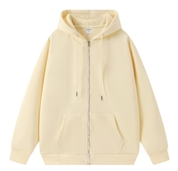 330GSM de gran tamaño de alta calidad logotipo personalizado Fabricante Hombres Algodón Peso pesado personalizado Zip up Sudadera con capucha para hombres