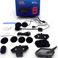 Communicateur radio de moto, assistant vocal stéréo pris en charge par le casque BT étanche, système d'interphone à 2 voies pour casque