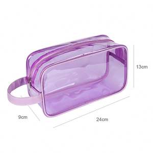 Wholesale Custom Logo Waterproof <b>Women</b> Makeup Travel <b>Toiletry</b> Cosmetic Zipper <b>Bag</b> Clear Pvc Cosmetic <b>Bag</b> - Product Image 2