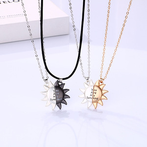 Collier pendentif magnétique pour la saint-valentin, pendentif de soleil, bijoux assortis pour les amoureux - Product Image 2