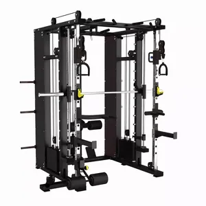 Multi Trainer Multi Functional Trainer Cable Crossover Multi Functional Machine 3 Sets Weight Stacks 3d Smith Machine