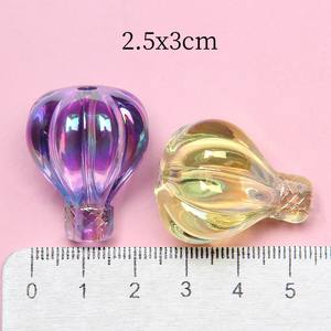 Hot Air <b>Balloon</b> Loose Beads <b>Accessories</b> DIY Mobile Phone Chain Hand-painted Beads Wholesale Acrylic Beads Color Hot Air <b>Balloon</b> - Product Image 2