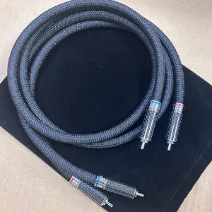 OEM ODM Custom fai da te YIVO FA-220 OFC rame puro 99.99 HIFI nero in fibra di carbonio femmina maschio XLR inca 2 Core cavo di interconnessione Audio