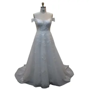 Custom A-Line Fashion Glitter Wedding Dresses Of 2024