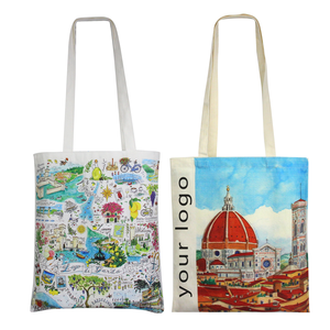 Bolso de algodón reutilizable para <span class=keywords><strong>mujer</strong></span>, bolsa de mano con logotipo personalizado de 8oz, 10oz, 12oz, respetuoso con el medio ambiente - Product Image 4