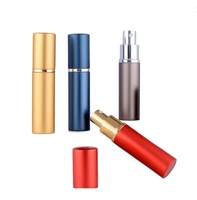 Flacon de parfum mini 5 ml haut de gamme, portable, en verre, avec pompe à collier en aluminium, remplissage par le bas, sérigraphie couleur personnalisée, direct usine