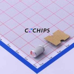 Condensador Sólido 250ARCP221M06A0T, Componente de Orificio Pasante (THT), D6.3xL10mm 220uF 20% 25V 3.5A100kHz - Product Image 1