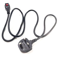 Cordon d'alimentation CA avec prise IEC C13 verrouillable 13A 250V vers prise britannique BS1363 pour appareils électroménagers et ordinateurs
