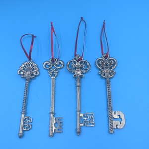 Christmas Tree Ornament Key Silver Plated Hanging Decor 15cm DIY Decoration - Product Image 2