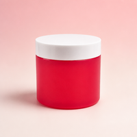 Pot cosmétique vide en PP double couche coloré à large ouverture pour masque facial, beurre corporel, gommage, pommade