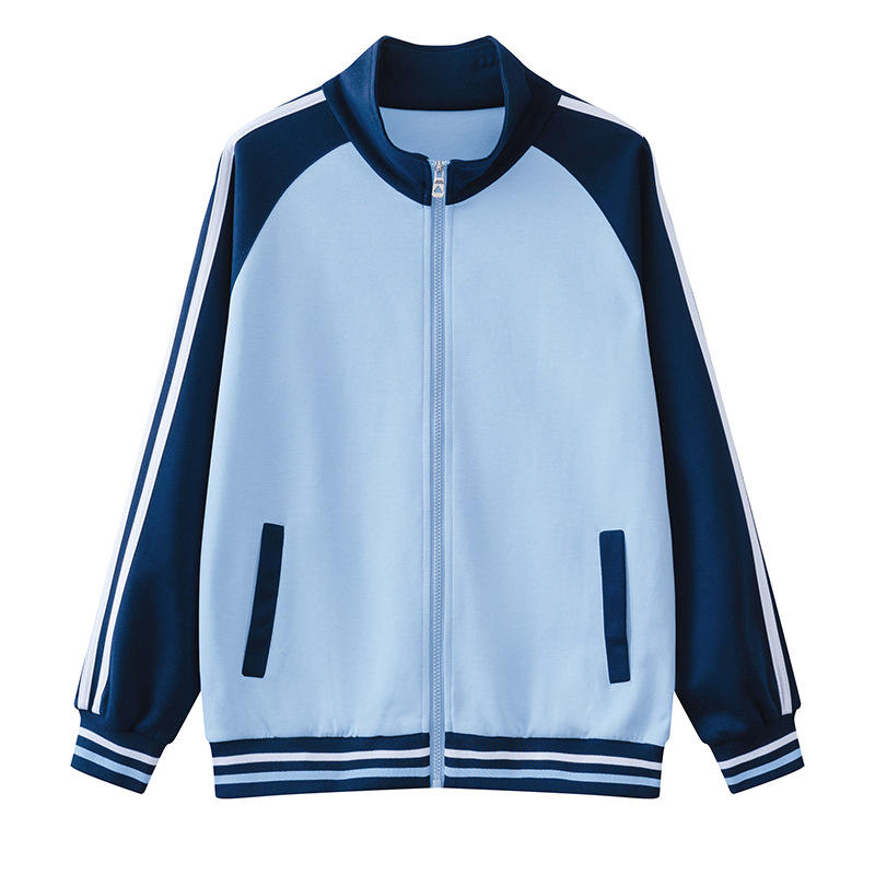 Top bleu à manches longues