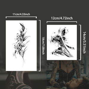 Tatuaje temporal a prueba <span class=keywords><strong>de</strong></span> agua a prueba <span class=keywords><strong>de</strong></span> sudor, tatuaje semipermanente que dura 2 semanas, tatuaje realista a base <span class=keywords><strong>de</strong></span> hierbas antifricción <span class=keywords><strong>para</strong></span> brazo y pierna - Product Image 5