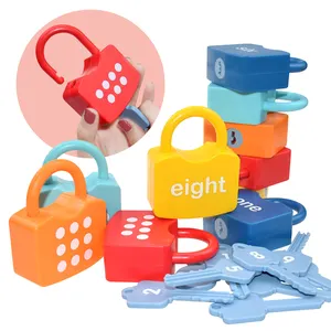 Hot Sale Preschool Educational Numeric Locks With Keys Number Matching And Counting Digits Lock Toys For Kids