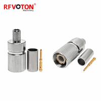 Conector Coaxial RF L9 de 1.6/5.6 Din, Macho, Recto, de Crimpado, 75ohm, Impermeable, para Cable Flex5