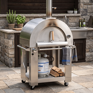 Four à pizza en bois/gaz OEM/ODM, encastrable, avec briques réfractaires BTU, modulaire, en acier inoxydable 304, sécurité flamme, facile à déplacer, écologique - Product Image 1