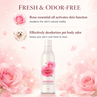 Après-shampoing pour animaux de compagnie au parfum floral fruité de rose, extrait végétal, soyeux, lissant, désodorisant longue durée, soin doux pour la peau des chats OEM/ODM