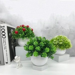 Plante artificielle en pot Fuyu Collection, 15 cm, plastique, fruit de la fortune, décoration de bureau, décoration de maison - Product Image 1