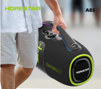 Enceinte portable HOPESTAR A85 400W pour fêtes en extérieur, subwoofer sans fil, étanche IPX6, karaoké RGB avec batterie 30000mAh