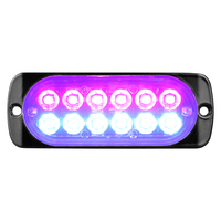 Feux de signalisation clignotants OEM rouge et bleu à 12 LED de 4 pouces, étanches IP67, 10-30V DC, en matériau PC, pour camion, SUV, remorque