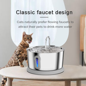 Gıda sınıfı 304 paslanmaz çelik Pet dolma 4L kapasiteli kedi içme dağıtıcı kablosuz köpek su çeşmesi uzun-uzun ömürlü pil - Product Image 5