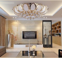 Lustre LED en cristal au design moderne, produit de luxe, éclairage d'intérieur, luminaire décoratif de plafond, idéal pour un salon ou un mariage