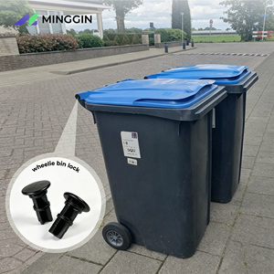 Charnière universelle en PP noir moulé par injection pour couvercle de poubelle L43x33x18mm, compatible avec les poubelles de 120L/240L, prix usine pour usage résidentiel - Product Image 3