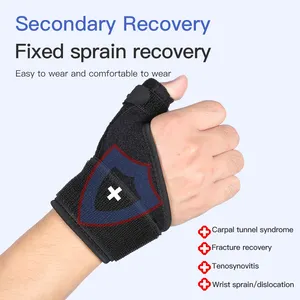 Attelle stabilisatrice réglable pour le <span class=keywords><strong>poignet</strong></span>, <span class=keywords><strong>bandage</strong></span> élastique à pression pour l'arthrite, <span class=keywords><strong>tendinite</strong></span> et tunnel - Product Image 2