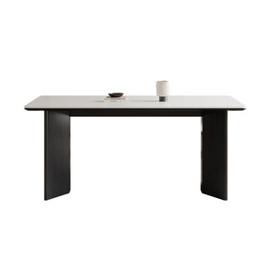 Mesa de Comedor Rectangular Moderna y Minimalista con Patas de Madera Maciza, Diseño Combinado para Comedor, Uso Adulto - Product Image 4