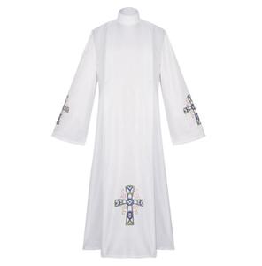 Ecowalson Retro Sacerdotes medievales Cosplay túnica blanca monjes capa disfraz fantasía Halloween carnaval fiesta fantasía traje - Product Image 6