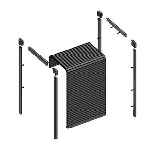 Puerta Corredera de PVC para Muebles de Cocina, <span class=keywords><strong>Armario</strong></span>, Gabinete, Color Plateado y Negro - Product Image 5