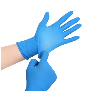 批发蓝色粉末免费非医用丁腈手套优质一次性丁腈手套