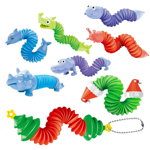 Hot bán New mùa xuân Cây giáng sinh giáng sinh hat Pop Top Ống Pop nó bồn chồn đồ chơi Keychain Pop Ống đồ chơi cho trẻ em - Product Image 1