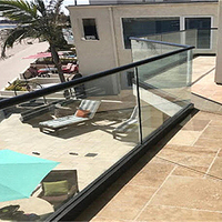 Accessoires de fixation en U pour garde-corps en verre sur mesure, système de balustrade robuste pour terrasses et escaliers