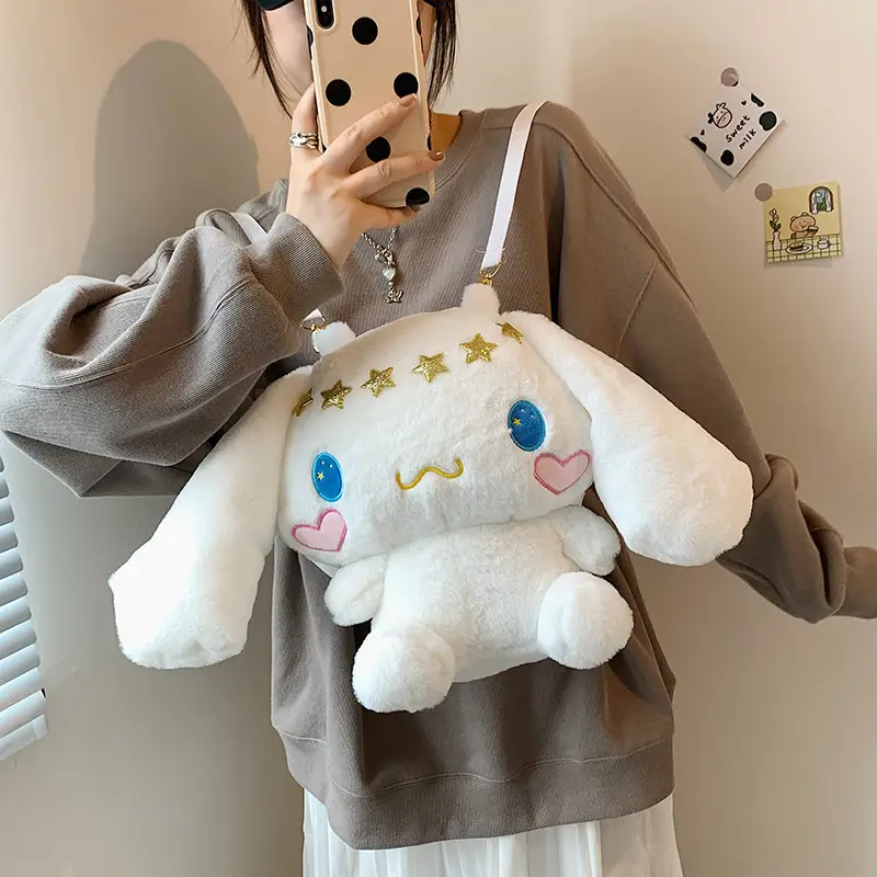 Đáng yêu phim hoạt hình 3D Totoro Kitty giai điệu cinnamoroll kuromi Poke Kitty Vai Túi Phim Hoạt Hình mềm nhồi bông sang trọng peluche Ba lô