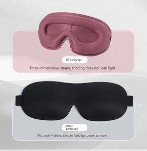 Cache-yeux de sommeil de qualité supérieure OEM Bandeau en coton super doux avec sangle élastique Masque pour les yeux de voyage en satin de soie respirant bloquant la lumière - Product Image 2