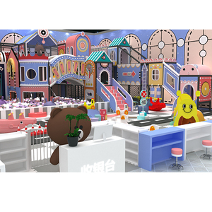 Equipo comercial para parques infantiles, juegos de <span class=keywords><strong>mesa</strong></span> para niños, tobogán de rodillos, bloque de construcción, trampolín para piscina de arena Merry-Go - Product Image 1