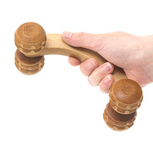 斬新なハンドヘルドローラー、木製バスボディマッサージャー、便利なヘッドマッサージャー、木製マッサージネック - Product Image 5