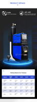 Machine de soudage laser à fibre multifonction 5 en 1 pour tuyaux / Machine de nettoyage laser à refroidissement par air / Soudeuse laser 9 kW 1,2 kW 1,5 kW 2 kW