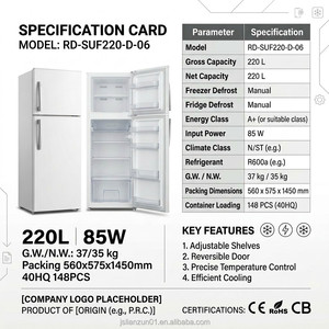 Congélateur coffre solaire Z 220L DC 12V/24V AC double alimentation, économie d'énergie, pour usage domestique, hors réseau et commercial - Product Image 3