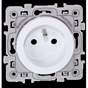 ซ็อกเก็ตสี่เหลี่ยม2P + T สีขาวพร้อมปลั๊กกรงเล็บและผลิตภัณฑ์ซ็อกเก็ต - Product Image 1